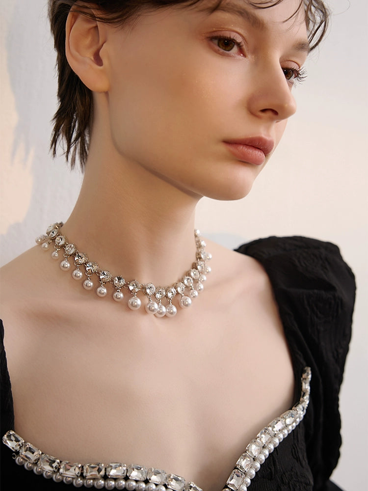 FN Dinner Pearl Tassel Sexy Choker Dress Choker
