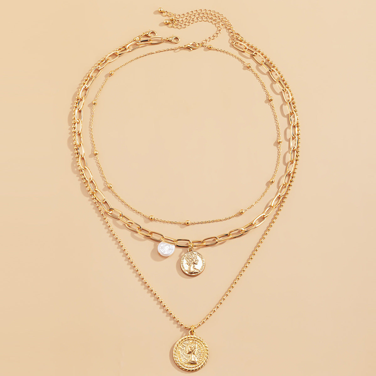 Gorgeous Vintage Baroque Pearl Metal Pendant Set - Perfect Gift for the Special Woman in Your Life!