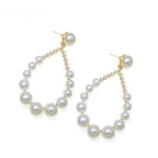 FN 925 Silver Needle Imitation Pearl Earrings  LOJS127