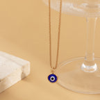 Devil's Eye Shape Pendant Necklace 1 Pc Minimalist Alloy Neck Chain Jewelry Lucky Protection Jewelry Gift