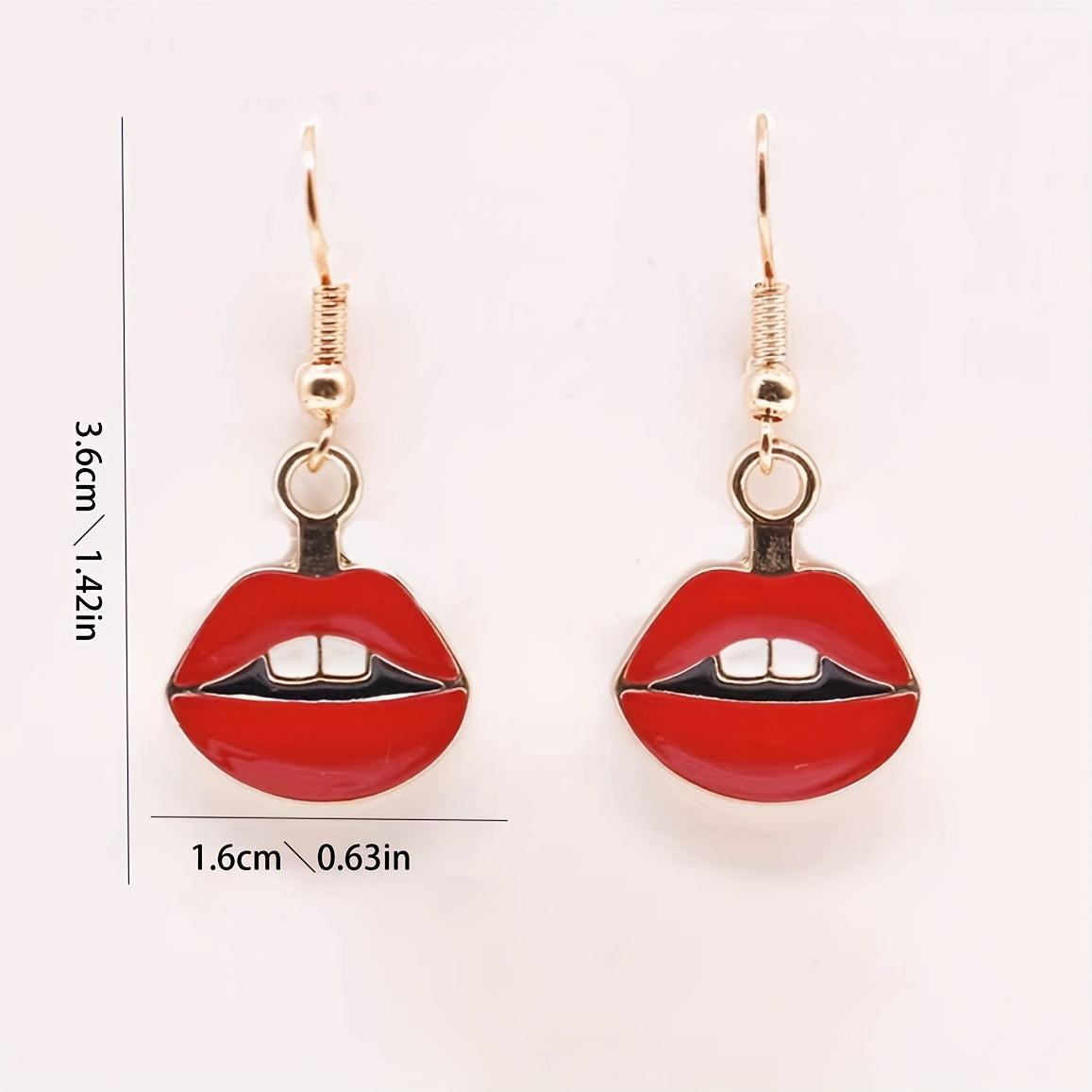 Make a statement with these vintage red lips drop earrings - perfect for parties and costumes