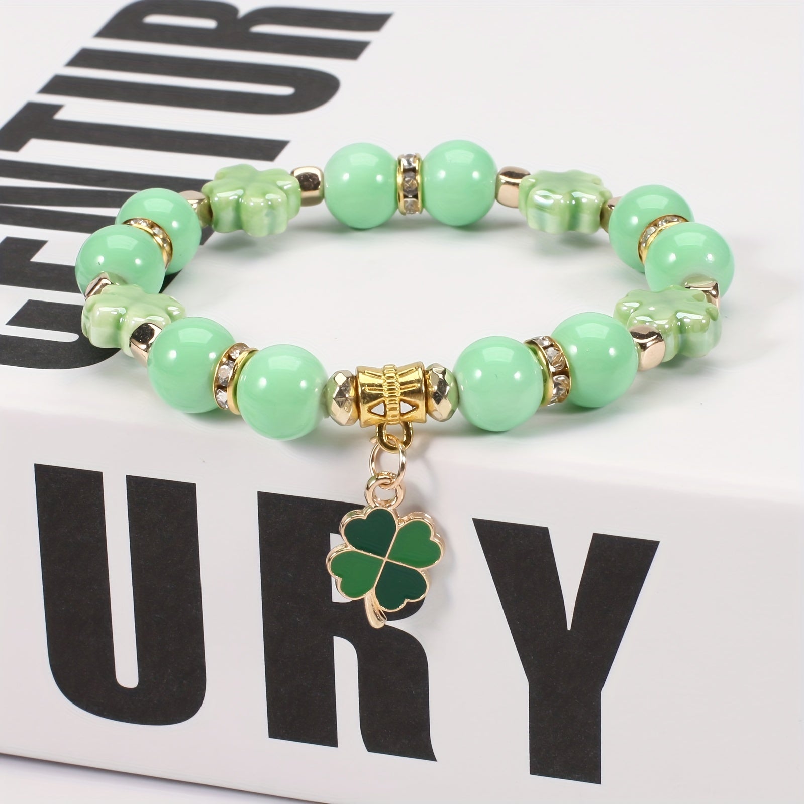 Add a Touch of Luck to Your St. Patrick's Day Look with Our Four Leaf Clover Bracelet for Women