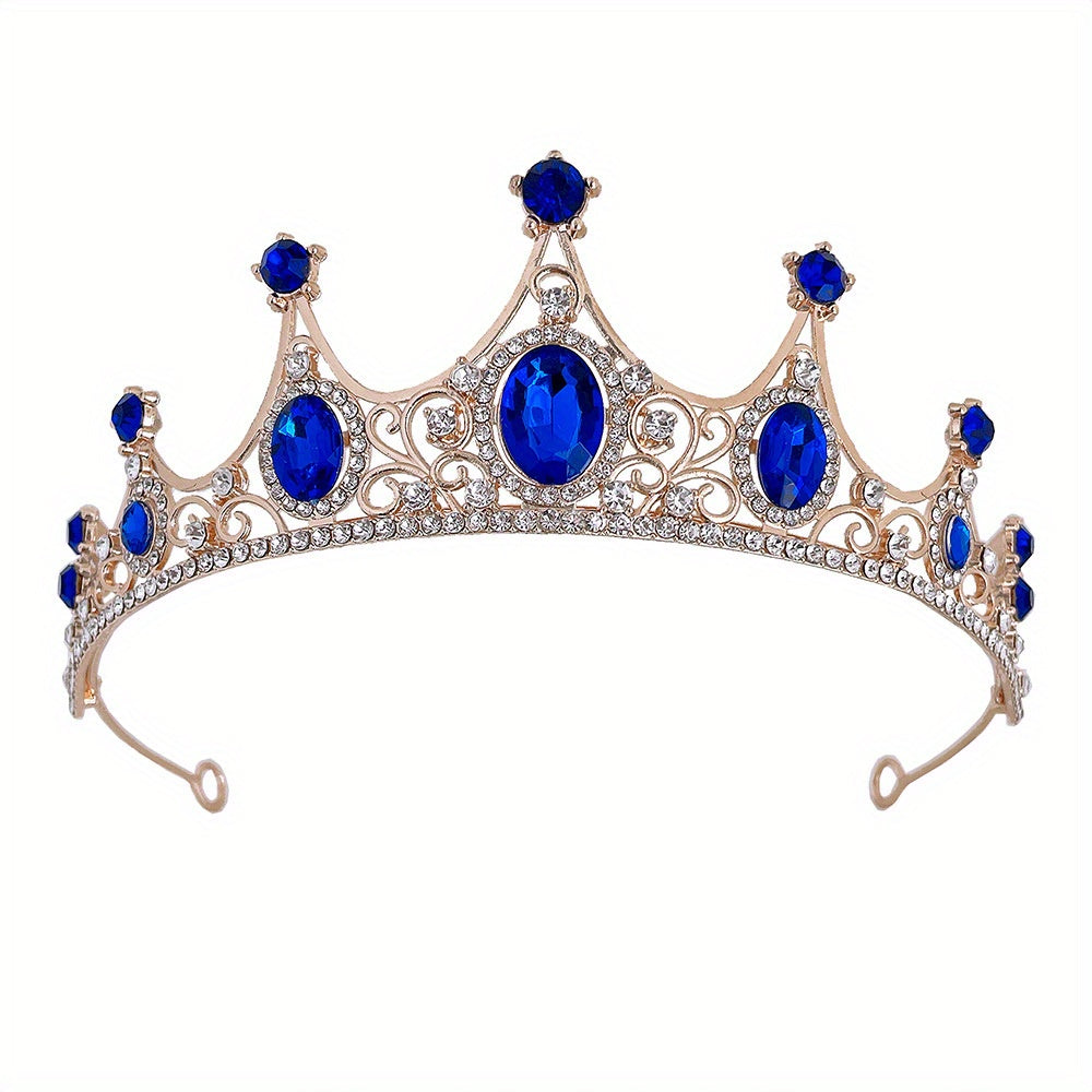 Elegant Vintage Small Baroque Crystal Tiaras Crowns, Halloween Hair Accessories, Bridal Jewelry, Rhinestone Crystal Diadem