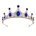 Elegant Vintage Small Baroque Crystal Tiaras Crowns, Halloween Hair Accessories, Bridal Jewelry, Rhinestone Crystal Diadem