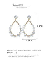 FN 925 Silver Needle Imitation Pearl Earrings  LOJS127