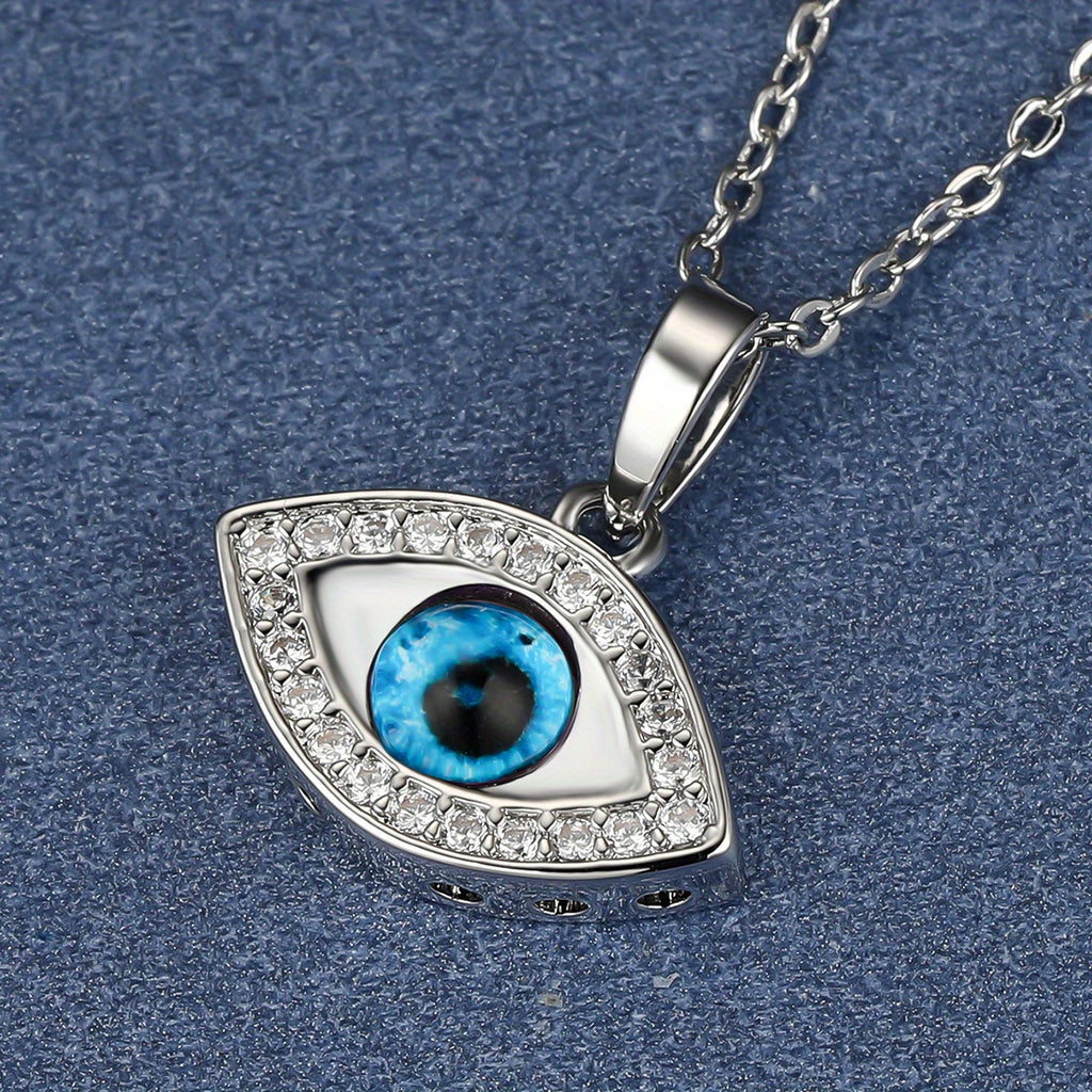 Gorgeous Multicolor Evil's Eye Pendant Necklace - A Must-Have for Hip Hop Women!