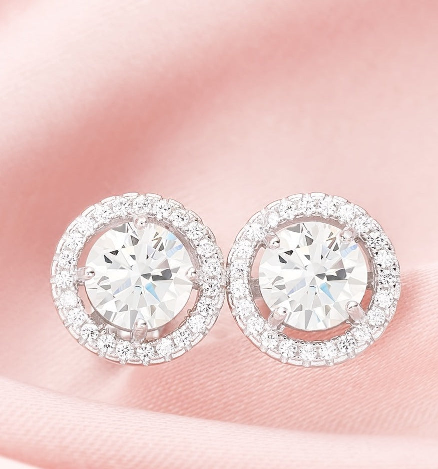 3pcs 925 Sterling Silver Earrings Plus Necklace Elegant Jewelry Set Inlaid Zircon Dainty Evening Party Decor Chrismas Gift For Her (4.5g)
