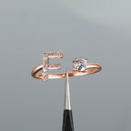 Rose Gold 26 Letter Initial Ring - Perfect for Weddings, Love, and Bridesmaid Gifts!