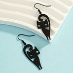 Punk-Style Cat Earrings: Fun and Funky Black Kitten Dangle Earrings for Women and Girls