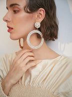 FN Round Large Circle Hoop Earrings LOJS112