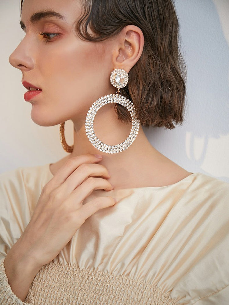 FN Round Large Circle Hoop Earrings LOJS112