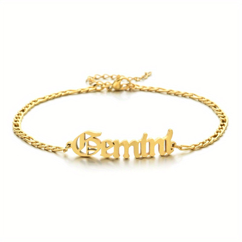 Shine Bright with Our 18K Gold Plated 12 Constellation Anklet - Adjustable and Dainty, Perfect for Birthday Gifts!