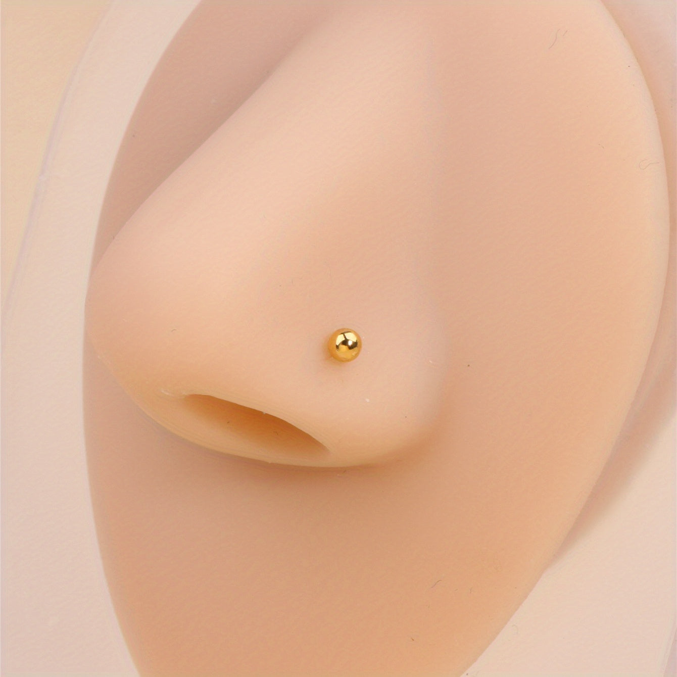 20pcs Golden Nose Ring Set Stud For Women Men Ball Straight Needle Body Piercing Jewelry