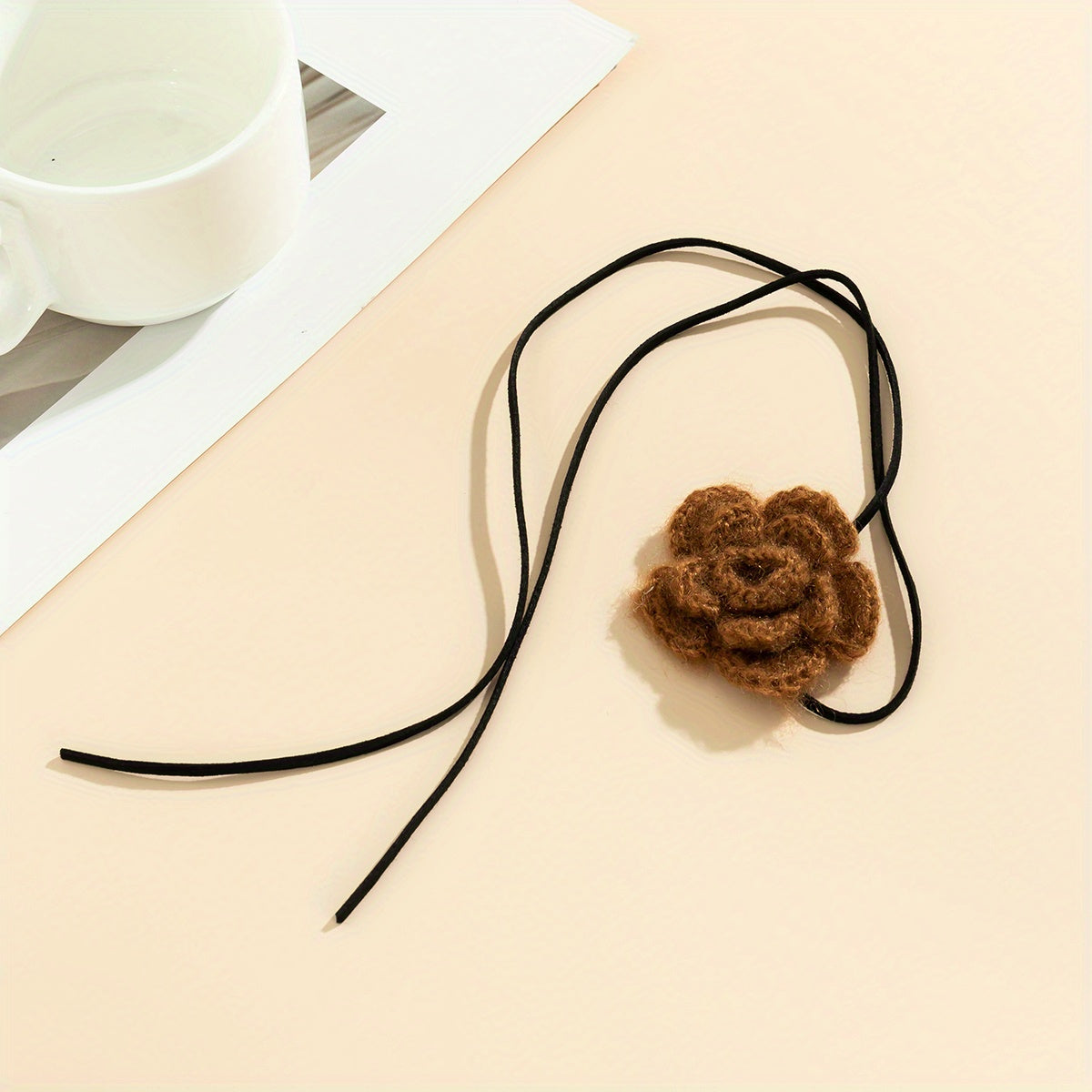 Vintage French Flower Velvet Belt Chocker - Adjustable Size, Perfect for Holiday Parties!