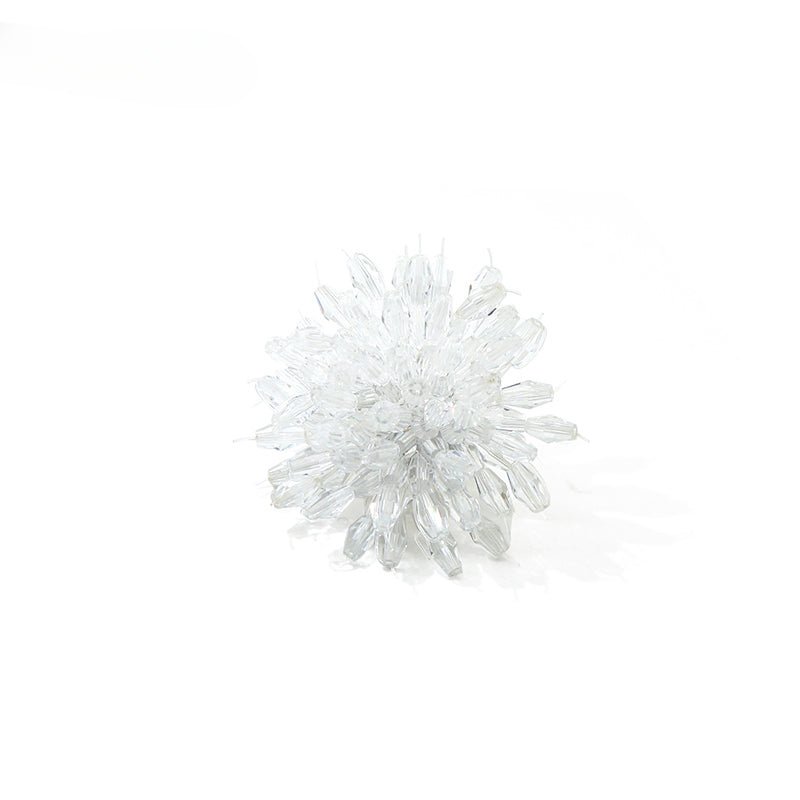 FN Beaded Flower White Flower Ring LOJS20