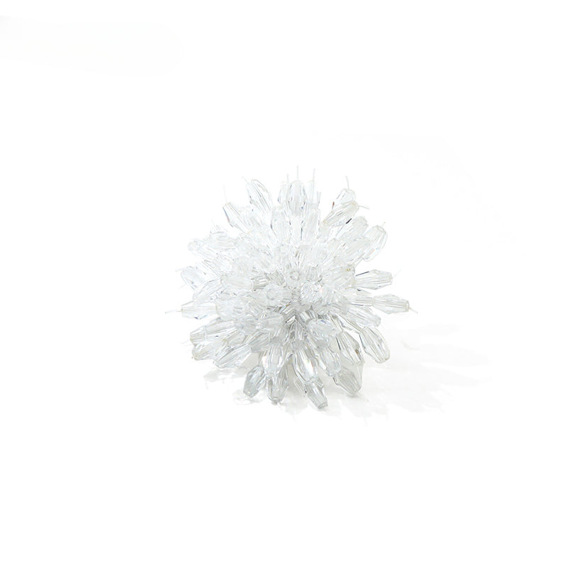 FN Beaded Flower White Flower Ring LOJS20
