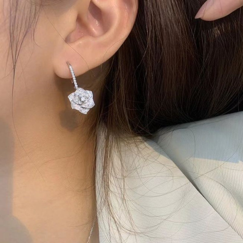 Add a Touch of Elegance to Your Look with Flower Shape Hook Earrings
