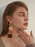 FN Exaggerated Acrylic Oval Ball Earrings LOJS132
