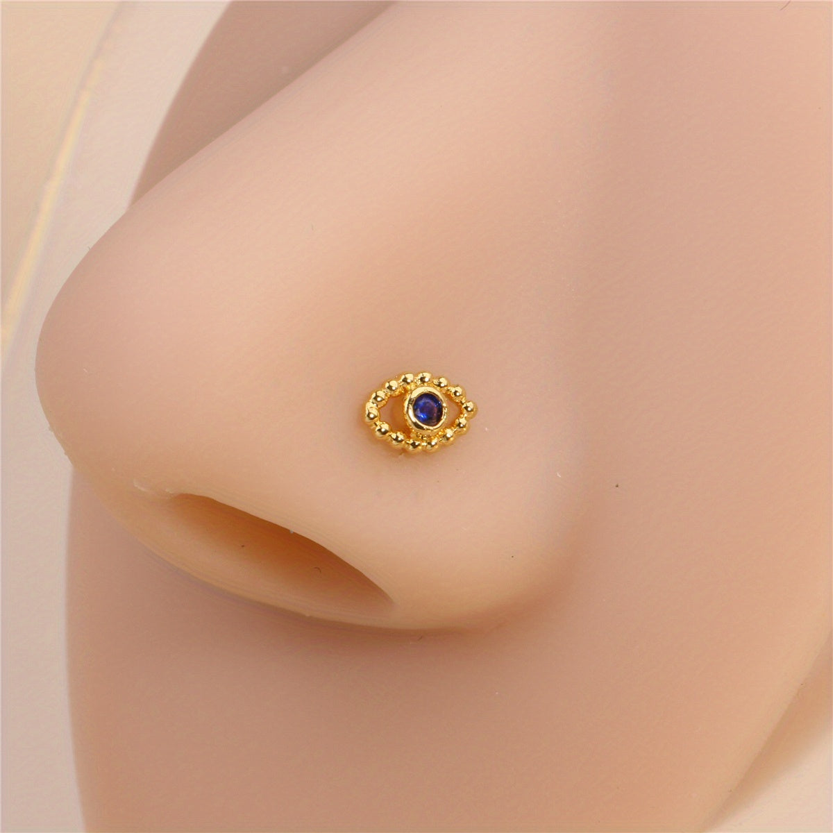 1PCS Devil Eye L Shaped Nose Ring Studs For Women Men Body Piercing Jewelry