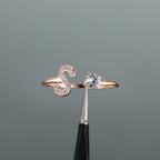 Rose Gold 26 Letter Initial Ring - Perfect for Weddings, Love, and Bridesmaid Gifts!