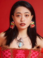 LB Hand Crochet "Dragon Head" Earrings LOJL111
