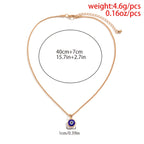 Devil's Eye Shape Pendant Necklace 1 Pc Minimalist Alloy Neck Chain Jewelry Lucky Protection Jewelry Gift