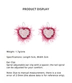 LB Hand Crochet "Love" Earrings Sweet Ear Clip LOJL93