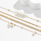 4-Piece Pearl Tassel Necklace Set: Add a Touch of Elegance to Your Look!