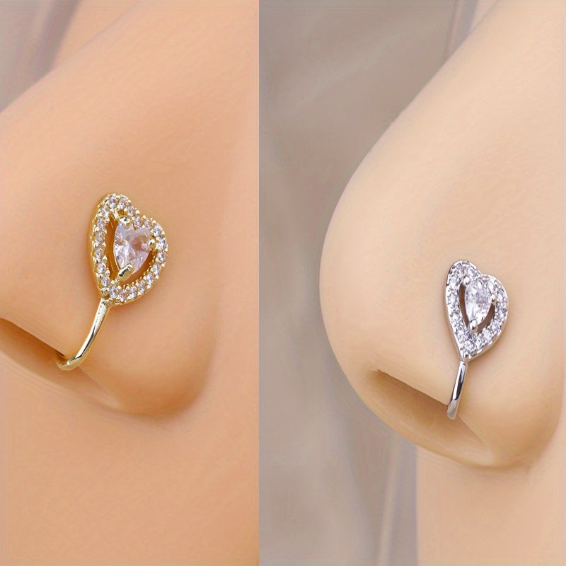 Add a touch of creativity to your wedding look with our Cool Heart Zircon Hair Clip