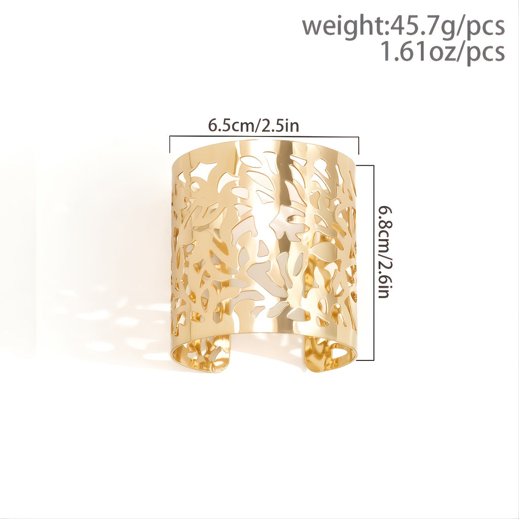 Exaggerated Fashion Flower Cutout Open Bracelet 2023 New In Trendy Accessories