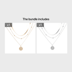 Simple Multi-layer Flounce Pendant Necklace For Women Blade Chain Neck Chain
