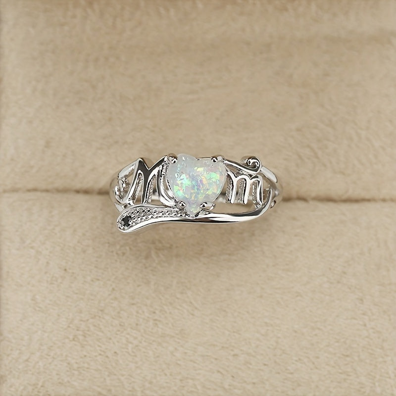 Surprise Your Mom with a Heart-Shaped Zircon Promise Ring on Mother's Day - Perfect Gift!