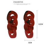 FN Acetate Acrylic Irregular Chain Earrings  LOJS128