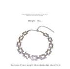 FN Rhinestone Choker Bridal Dress Clavicle Chain LOJS56
