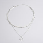Simple Multi-layer Flounce Pendant Necklace For Women Blade Chain Neck Chain