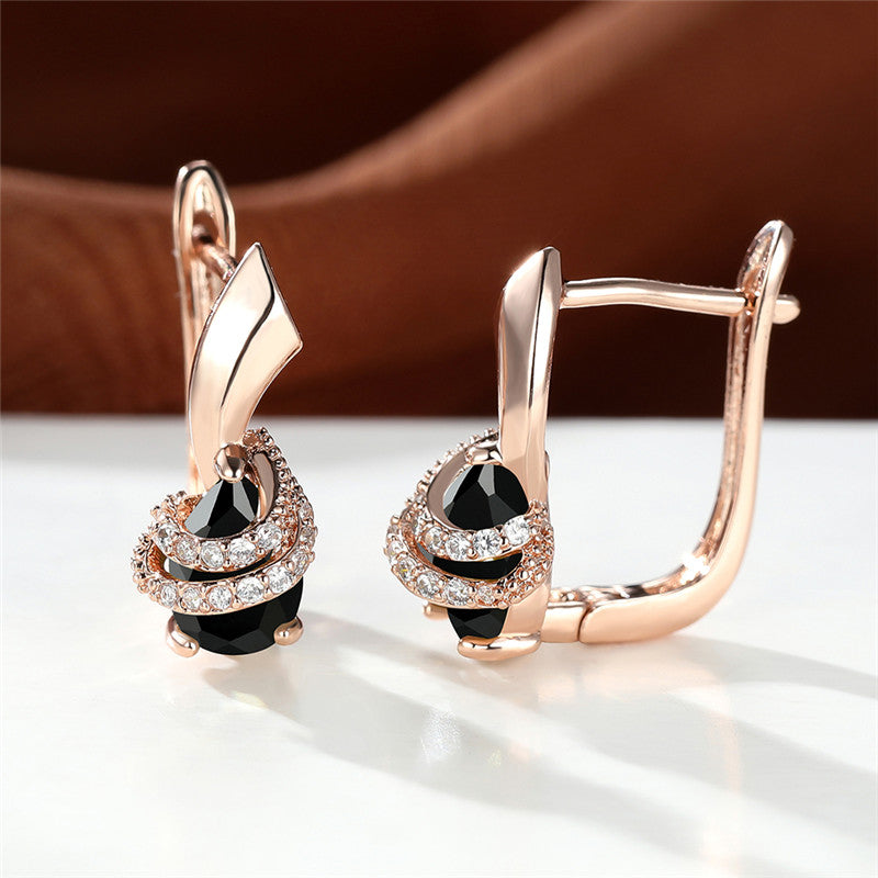 Glamorous Rainbow Zircon Earrings - Sexy Elegant Style for Weddings & Parties!