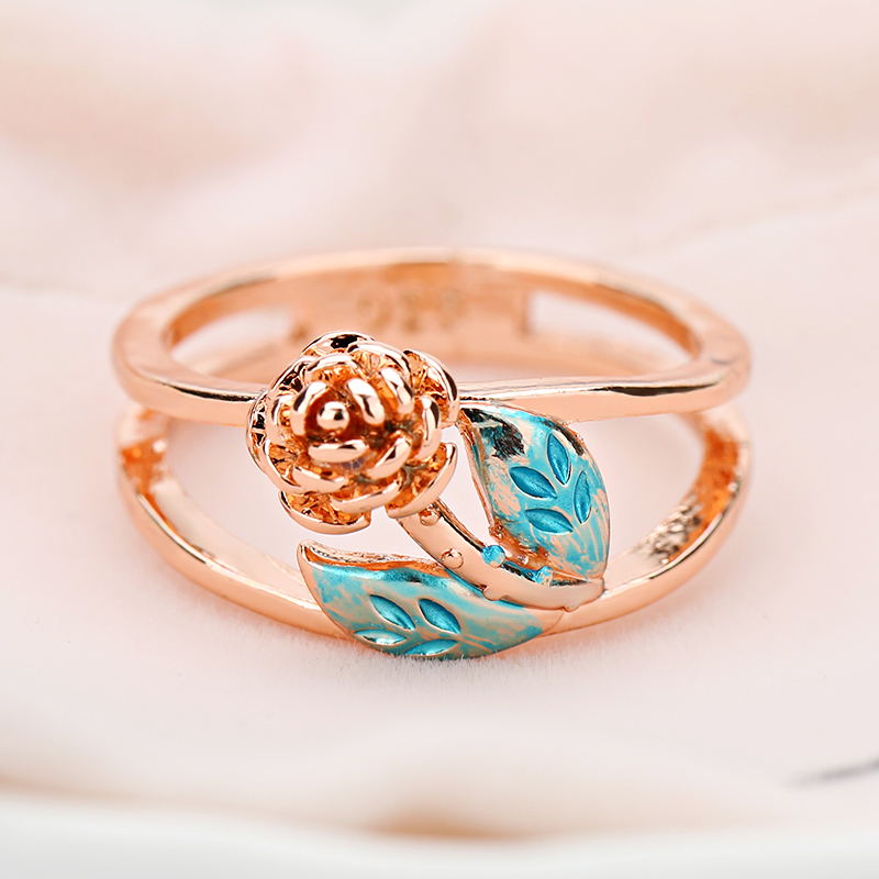 Elevate Your Wedding Look with Our Rose Flower Hollow Out Band Ring - Perfect for Engagement Too!