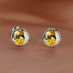 Trendy Retro Round Zircon Earrings - 18K Gold Plated Copper Jewelry - Perfect Gift for the Stylish Female