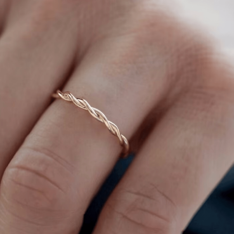 Women's Twists Ring All-match Women's Clothing Accessories 1 Pc