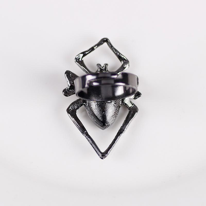 1pc Halloween Funny Ring Spider Design Set Crystal Ring For Men