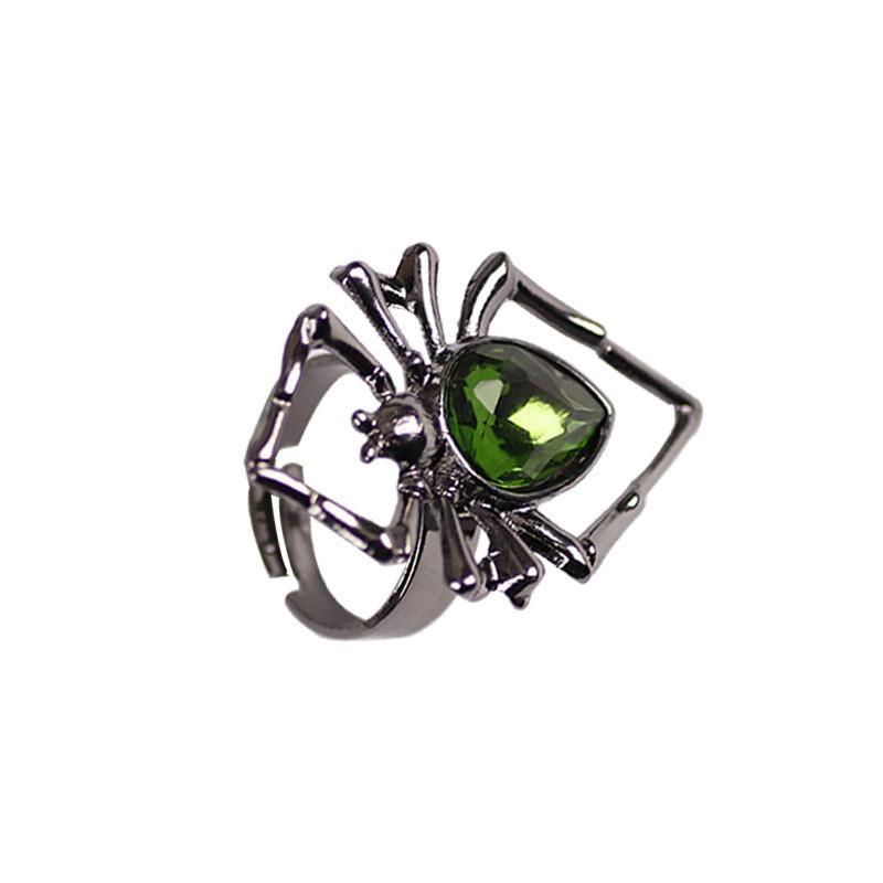1pc Halloween Funny Ring Spider Design Set Crystal Ring For Men