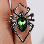1pc Halloween Funny Ring Spider Design Set Crystal Ring For Men