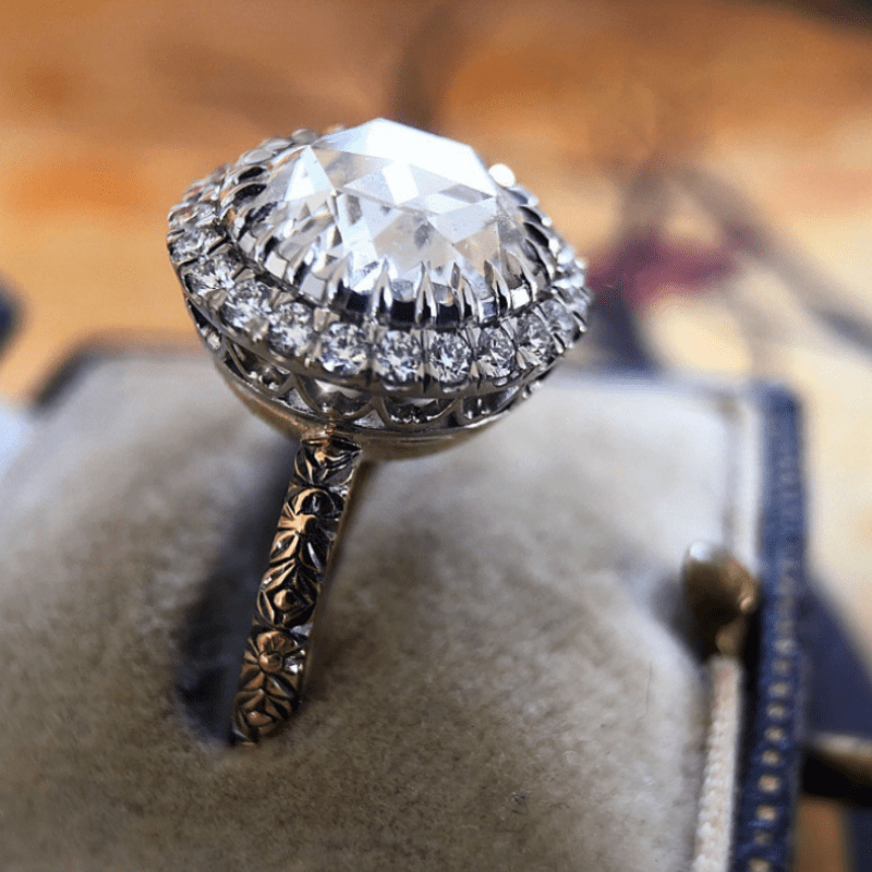 Vintage Single Zircon Ring Large Size Silver Plated Women's Promise Ring Eternity Symbol Wedding Engagement Ring