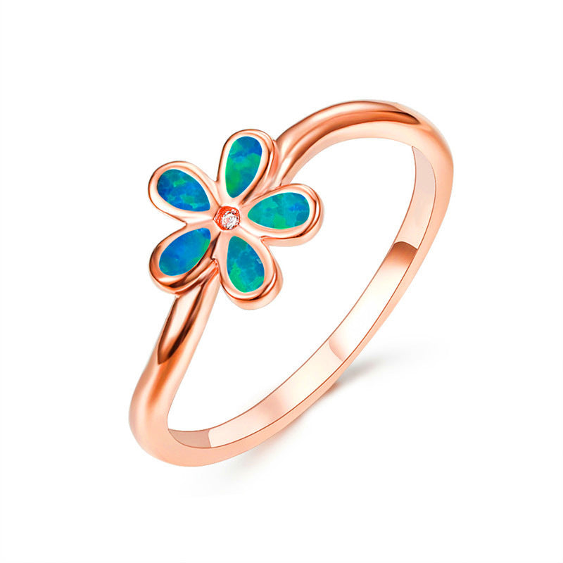 Small Flower Finger Ring Silver Plated Simple Minimalist Finger Jewelry Deco For Women Daily Wear