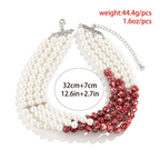 Gothic Pearl Necklace Choker: A Unique Halloween Gift for Women & Girls!