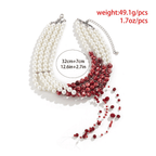 Gothic Pearl Necklace Choker: A Unique Halloween Gift for Women & Girls!