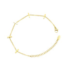 Small long bamboo strip pendant shows thin titanium steel 18K gold plated