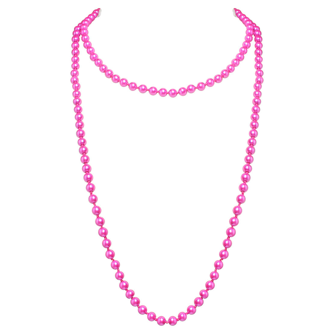 Multicolor Faux Pearl Necklace - 1920s Style Costume Party Jewelry