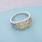 Elegantly Crafted Ladies Two Tone Infinity Shape Engagement/Wedding Ring