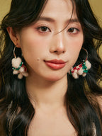 LB Hand Crochet "Companion Cat" Cute Earrings Christmas LOJL88